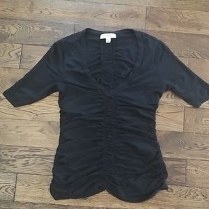 Burberry London ruched black top. Sz M